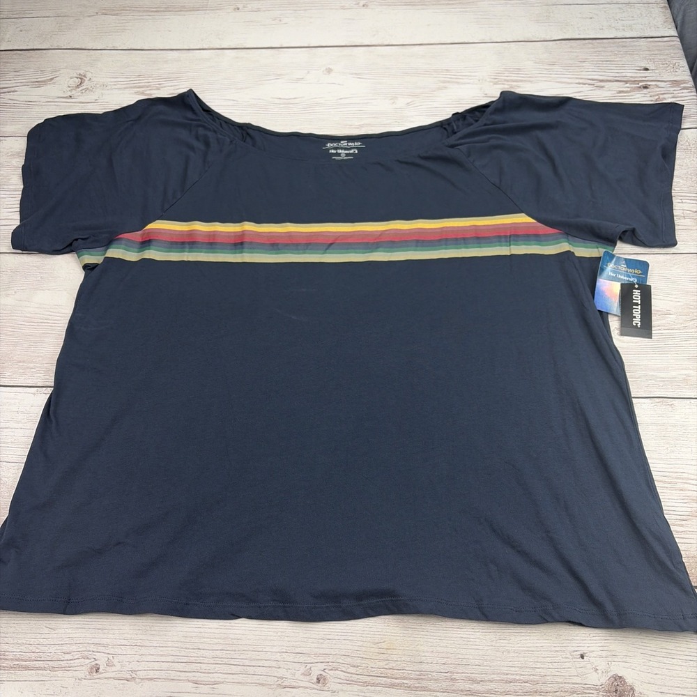 New 13th Doctor Who Cosplay Rainbow T-Shirt Hot Topic Women's Plus Size 5